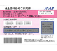 ANA株主優待券(株主優待番号ご案内書)株主優待券新券